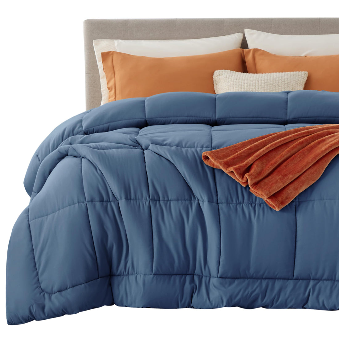 Bedsure Queen Comforter – White Down Alternative
