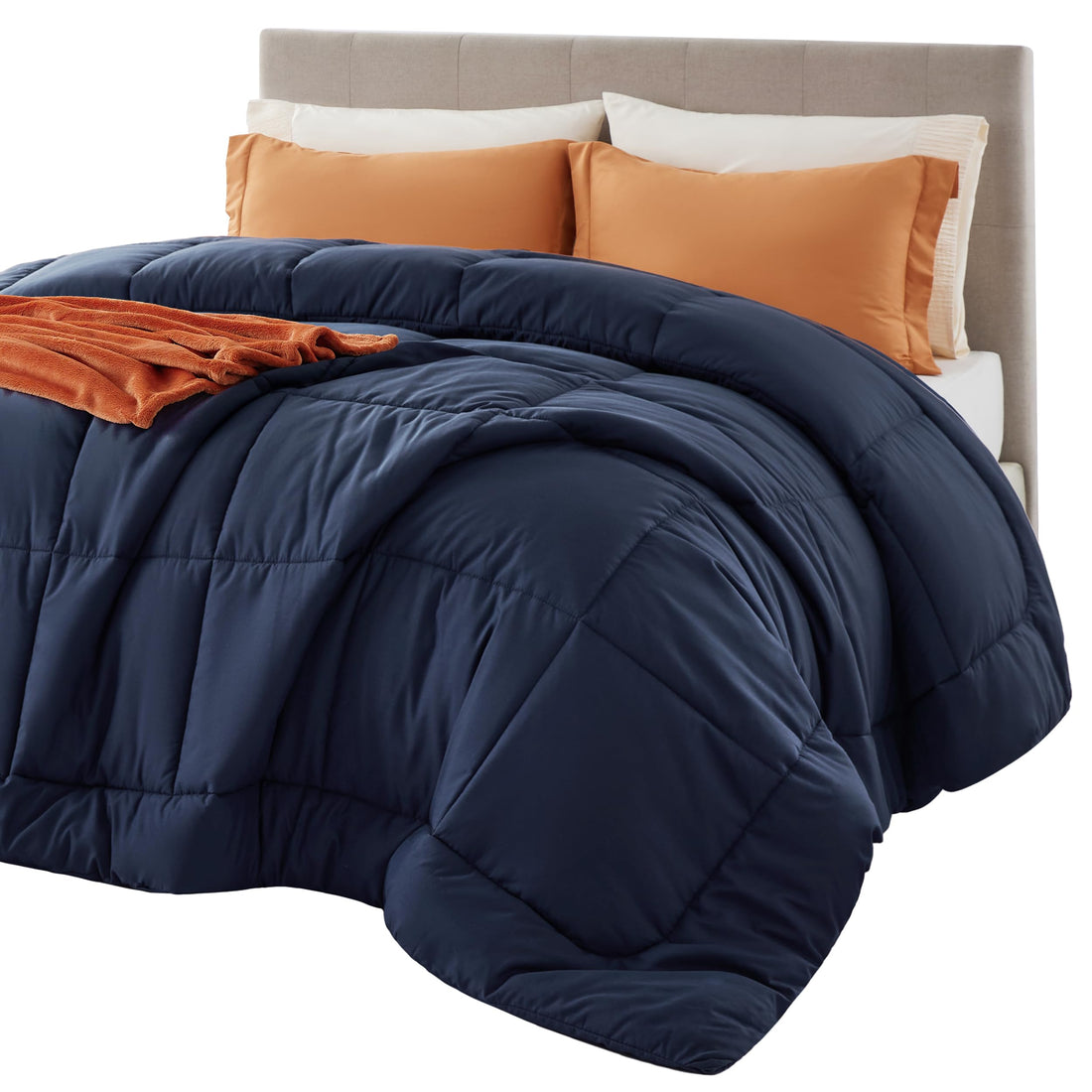 Bedsure Queen Comforter – White Down Alternative