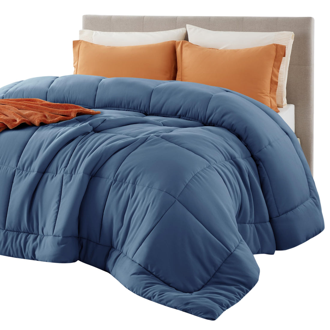 Bedsure Queen Comforter – White Down Alternative