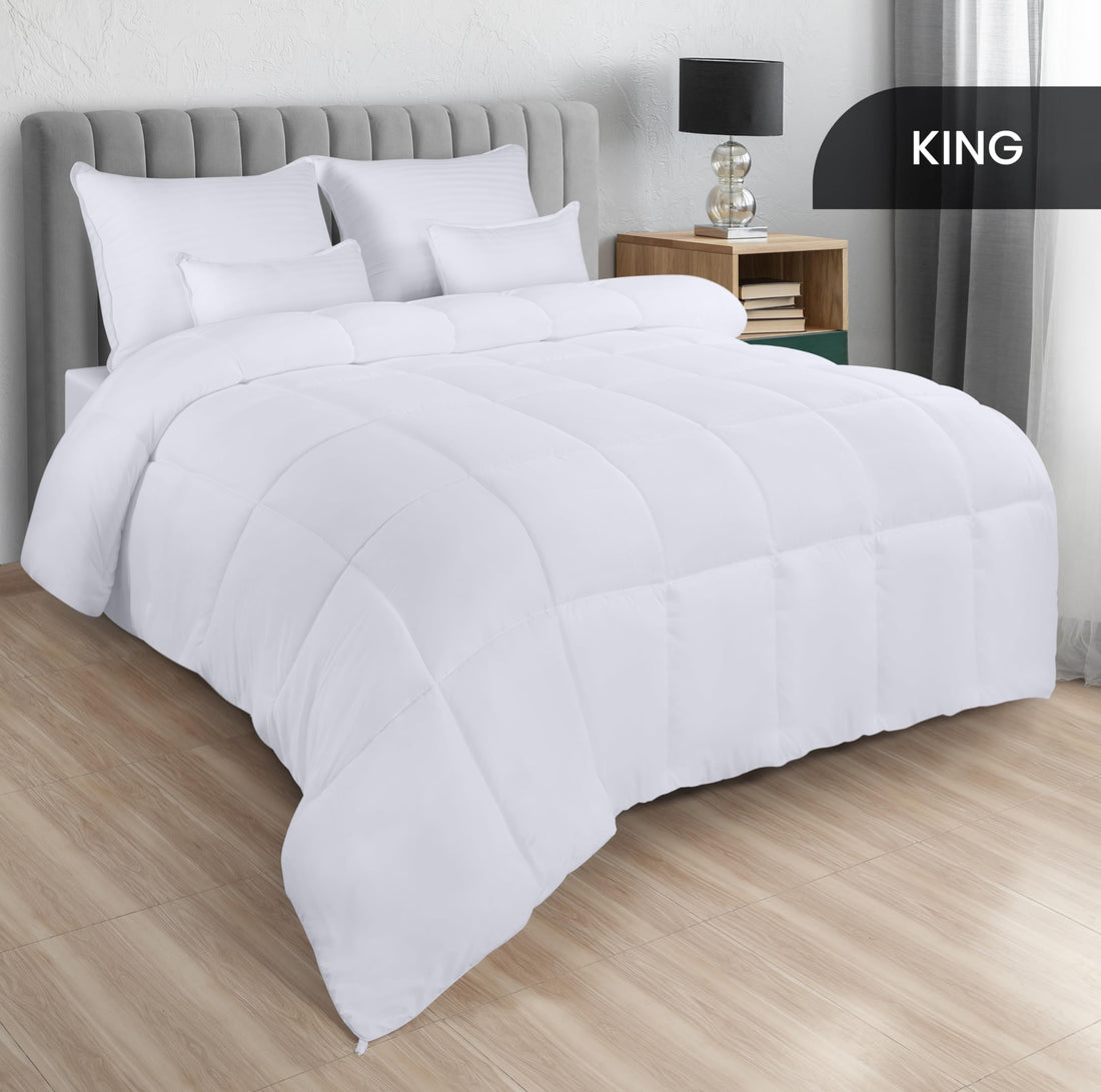 Utopia Queen Comforter – White Down Alternative