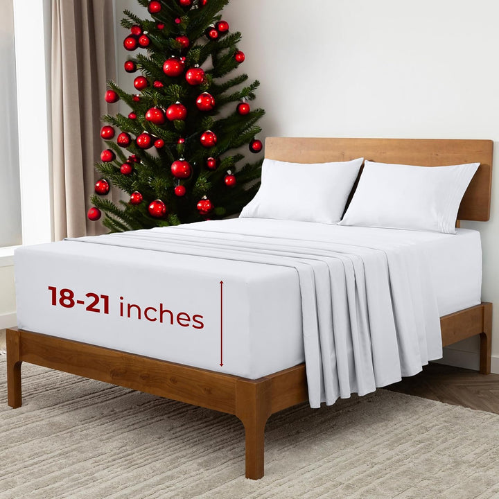 Mellanni Queen Sheet Set – 4PC White