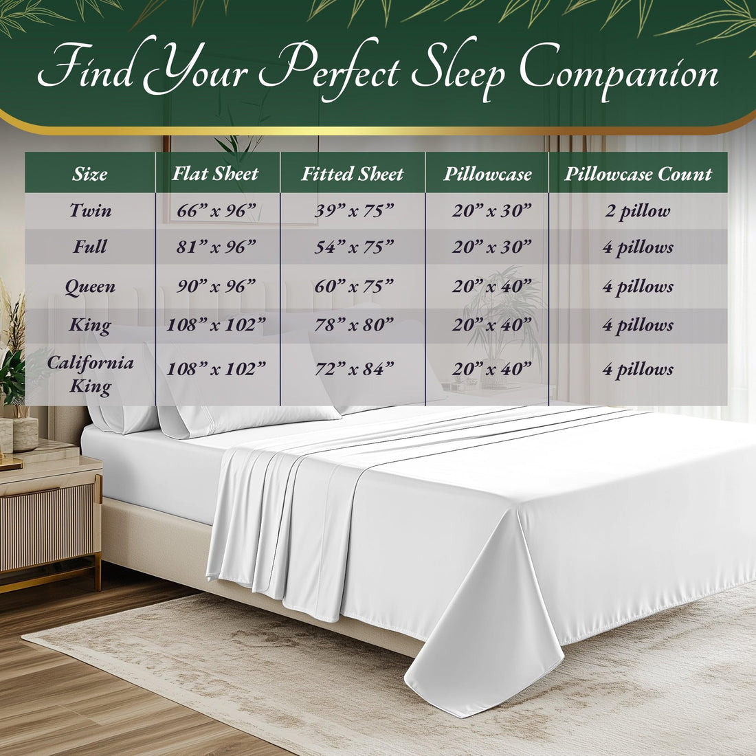 DECOLURE Bamboo Sheet Set – King, Cooling Taupe