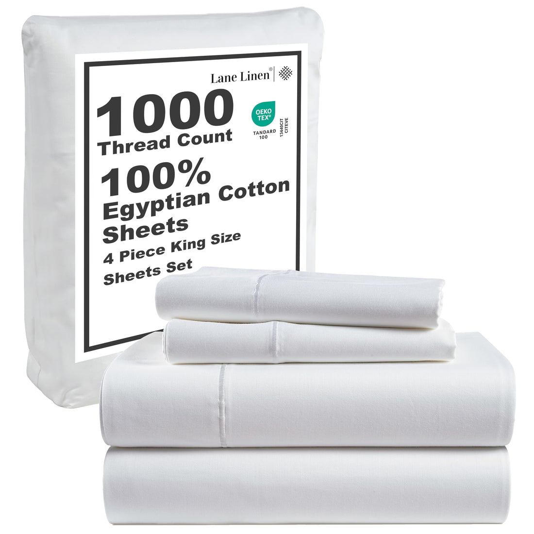 LANE LINEN Queen Sheet Set – Mineral