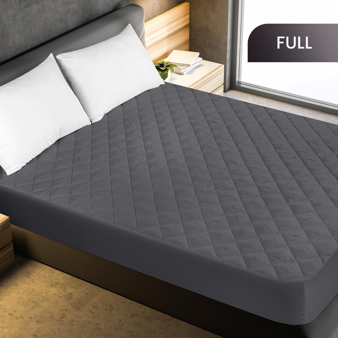 Utopia Quilted Mattress Pad – Queen, White