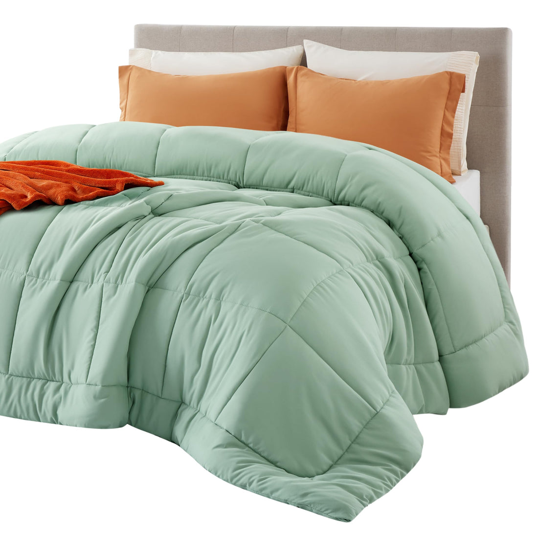 Bedsure Queen Comforter – White Down Alternative