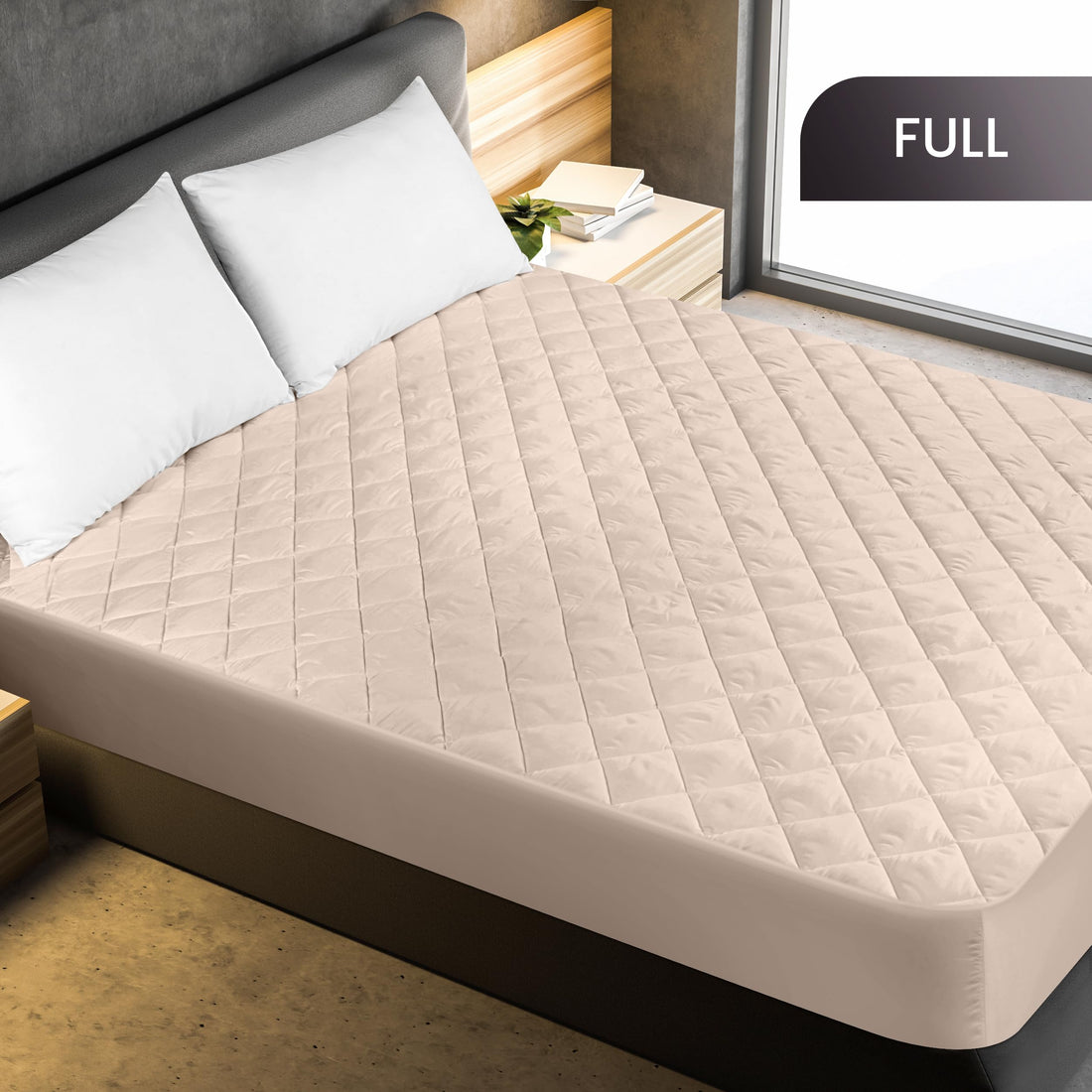 Utopia Quilted Mattress Pad – Queen, White