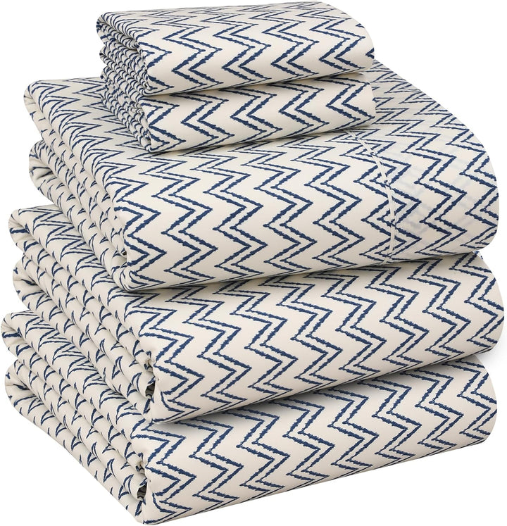 RUVANTI Split King Cotton Sheet Set – Floral, 5PC