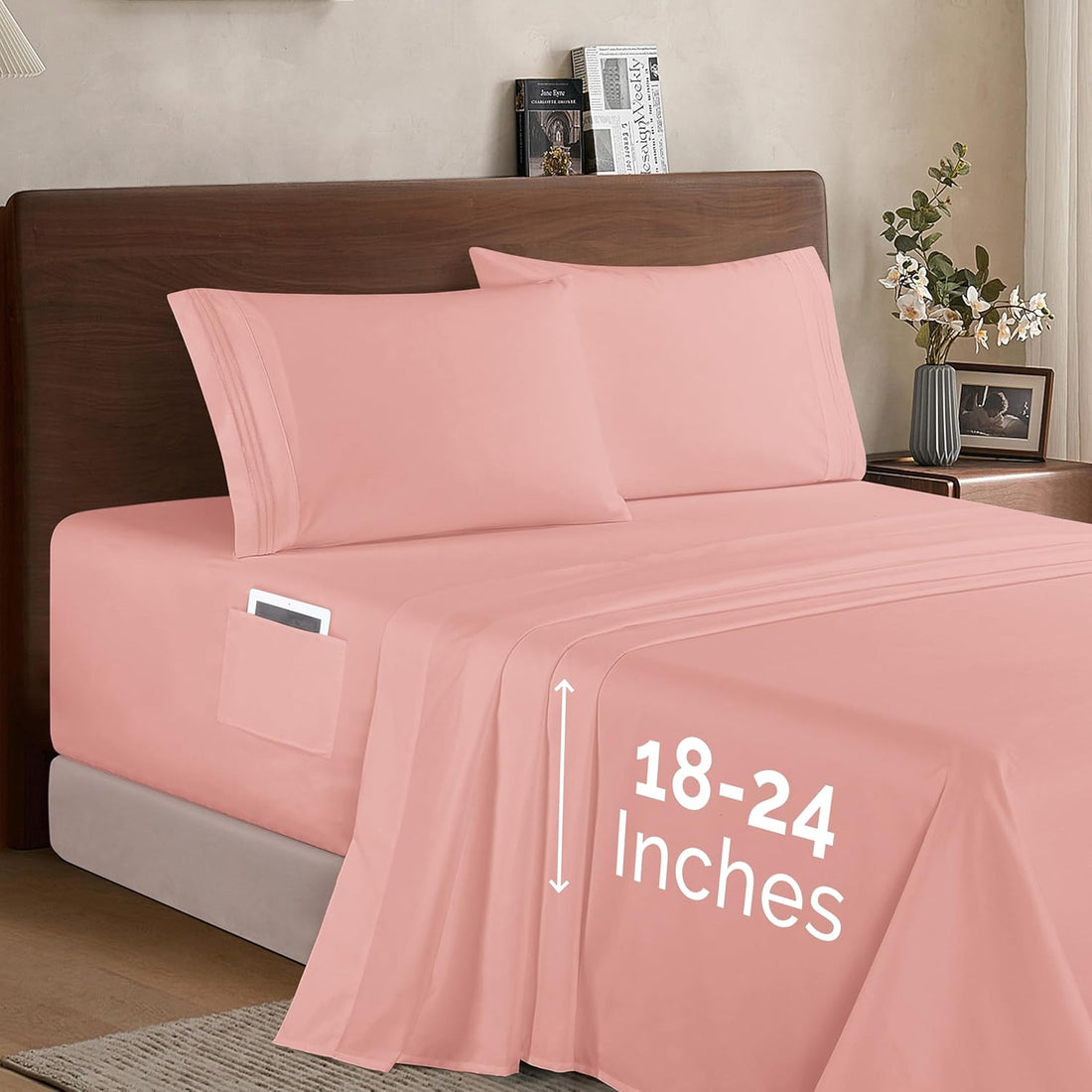 Elegant Comfort Twin Sheet Set – Grey