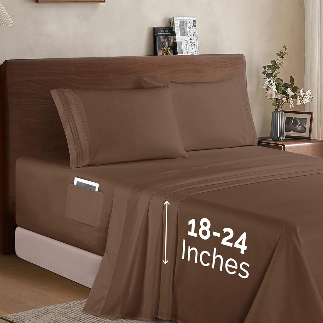 Elegant Comfort Twin Sheet Set – Grey