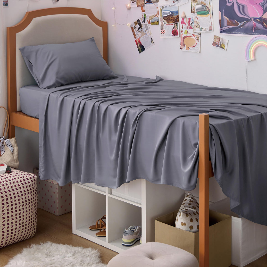 Bedsure King Cooling Bamboo Sheets – Light Beige