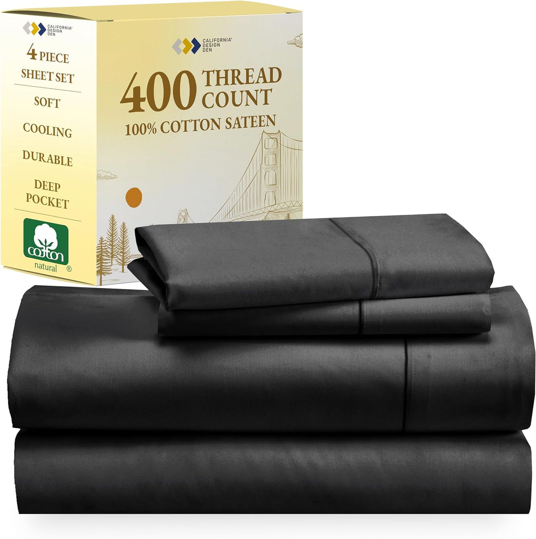 California Design Den Queen Sheets – 400 TC