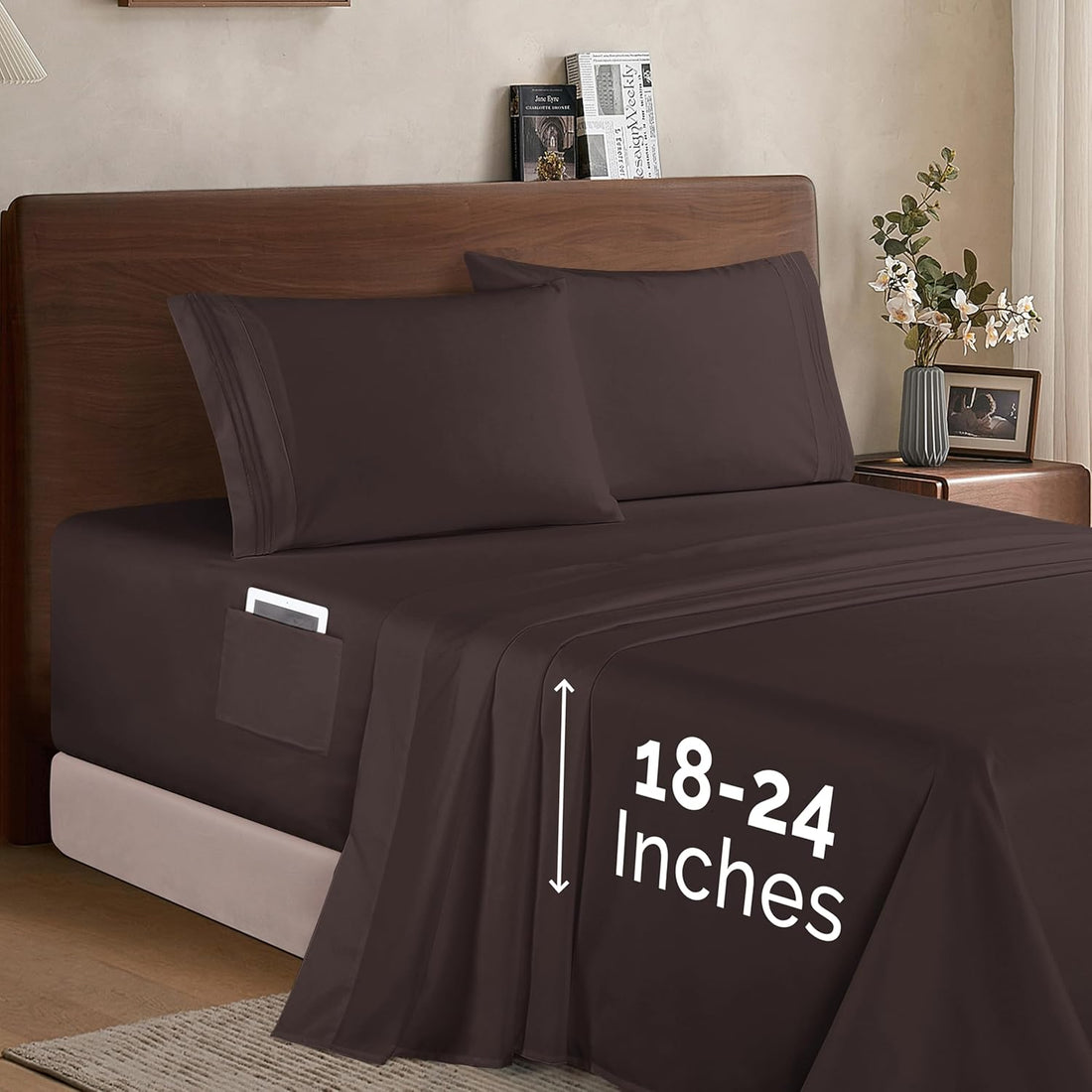 Elegant Comfort Twin Sheet Set – Grey