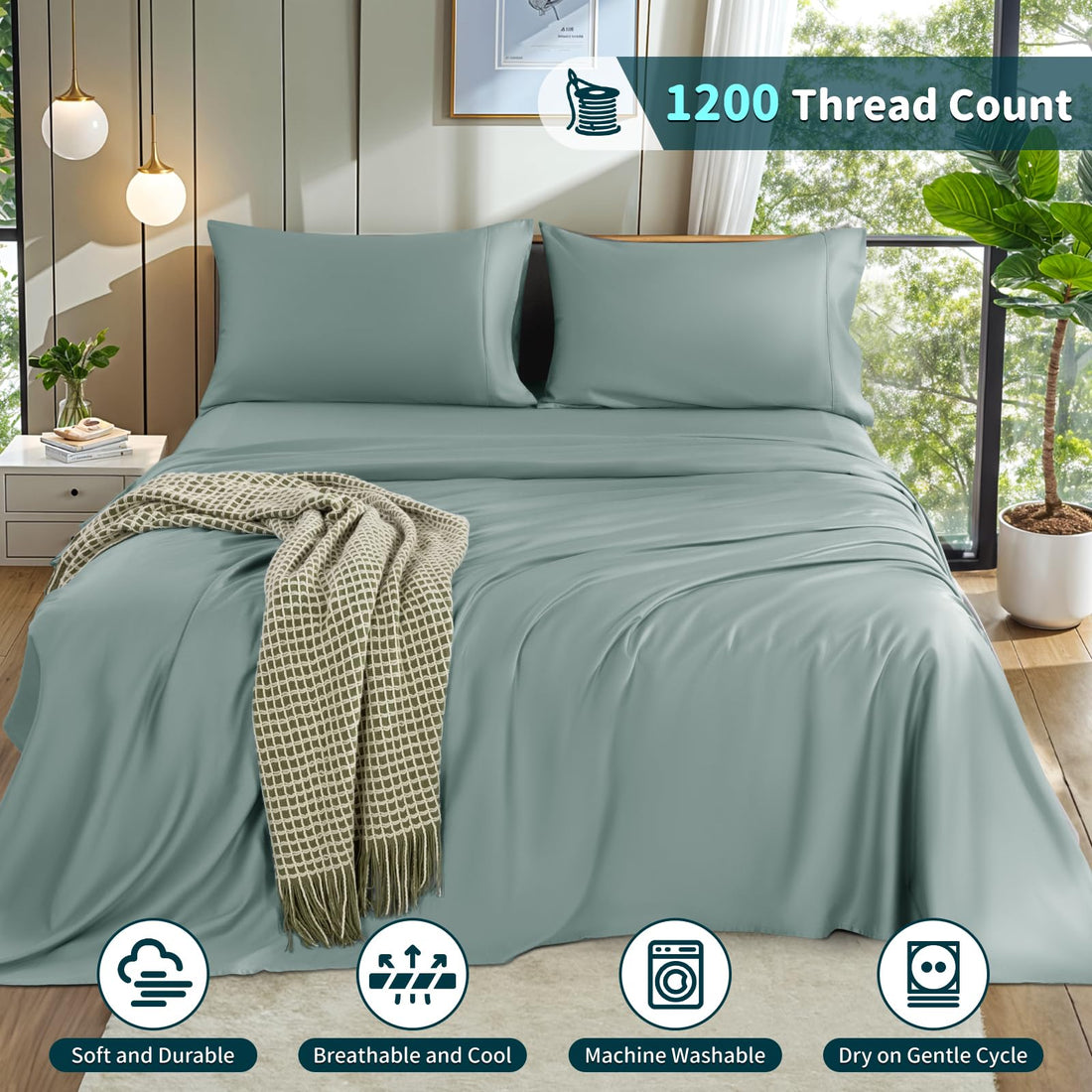 LBRO2M Cotton Sheets – King, Dark Grey