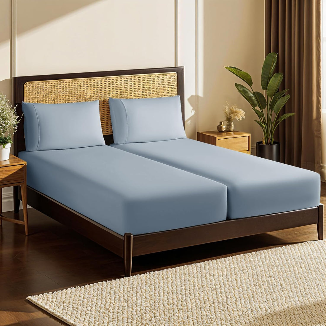 LBRO2M Egyptian Cotton Sheet Set – Queen, White