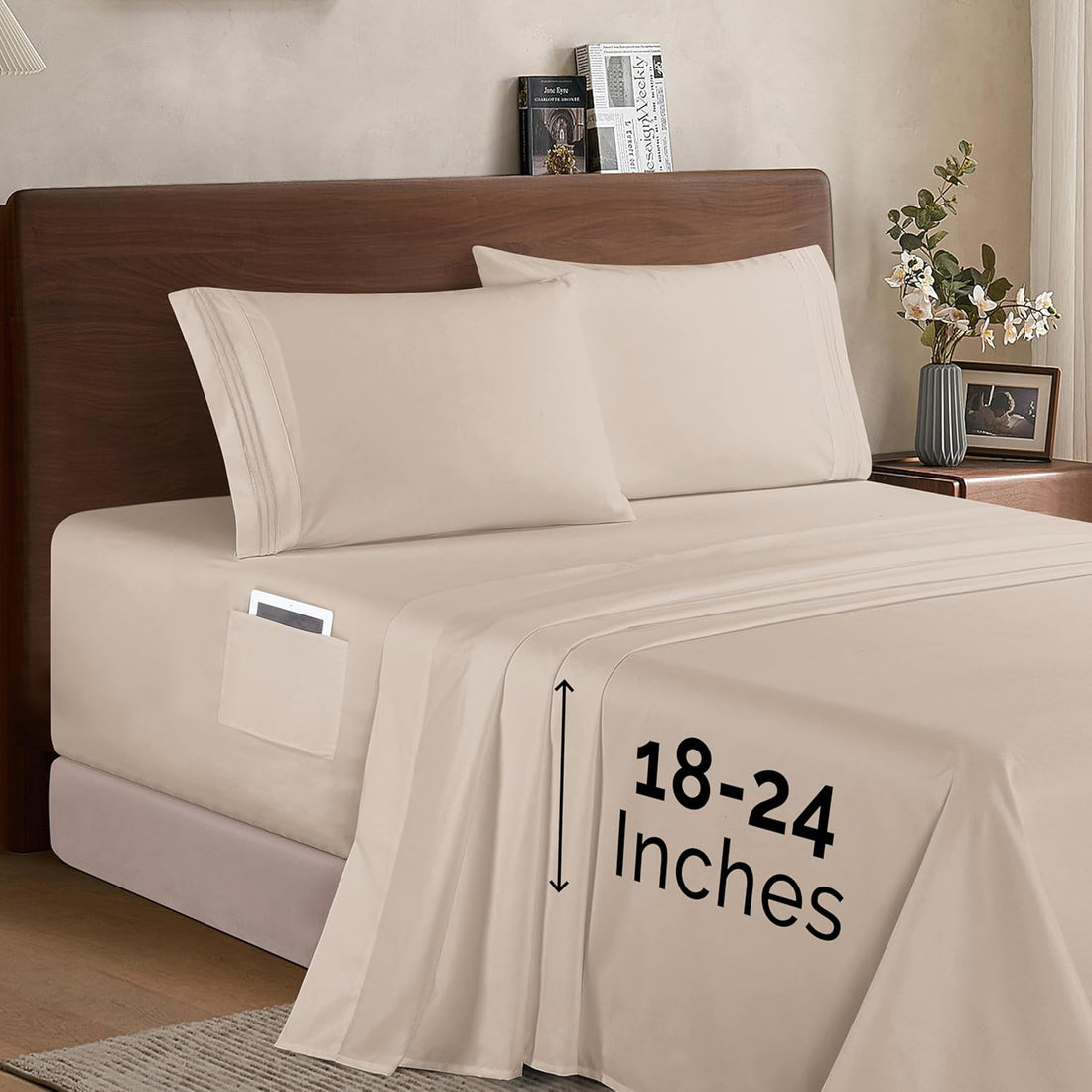 Elegant Comfort Twin Sheet Set – Grey