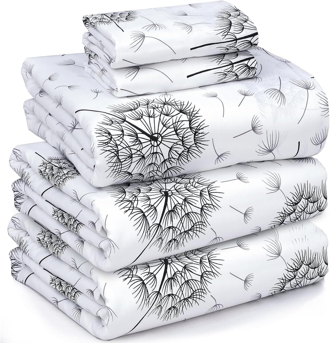 RUVANTI Split King Cotton Sheet Set – Floral, 5PC