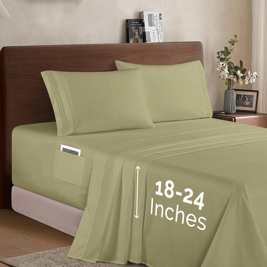 Elegant Comfort Twin Sheet Set – Grey