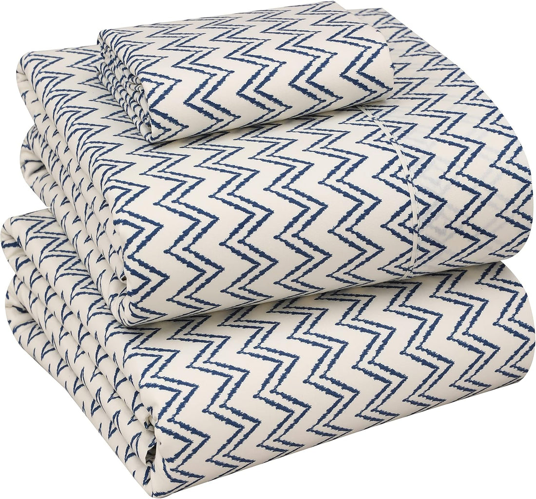 RUVANTI Split King Cotton Sheet Set – Floral, 5PC
