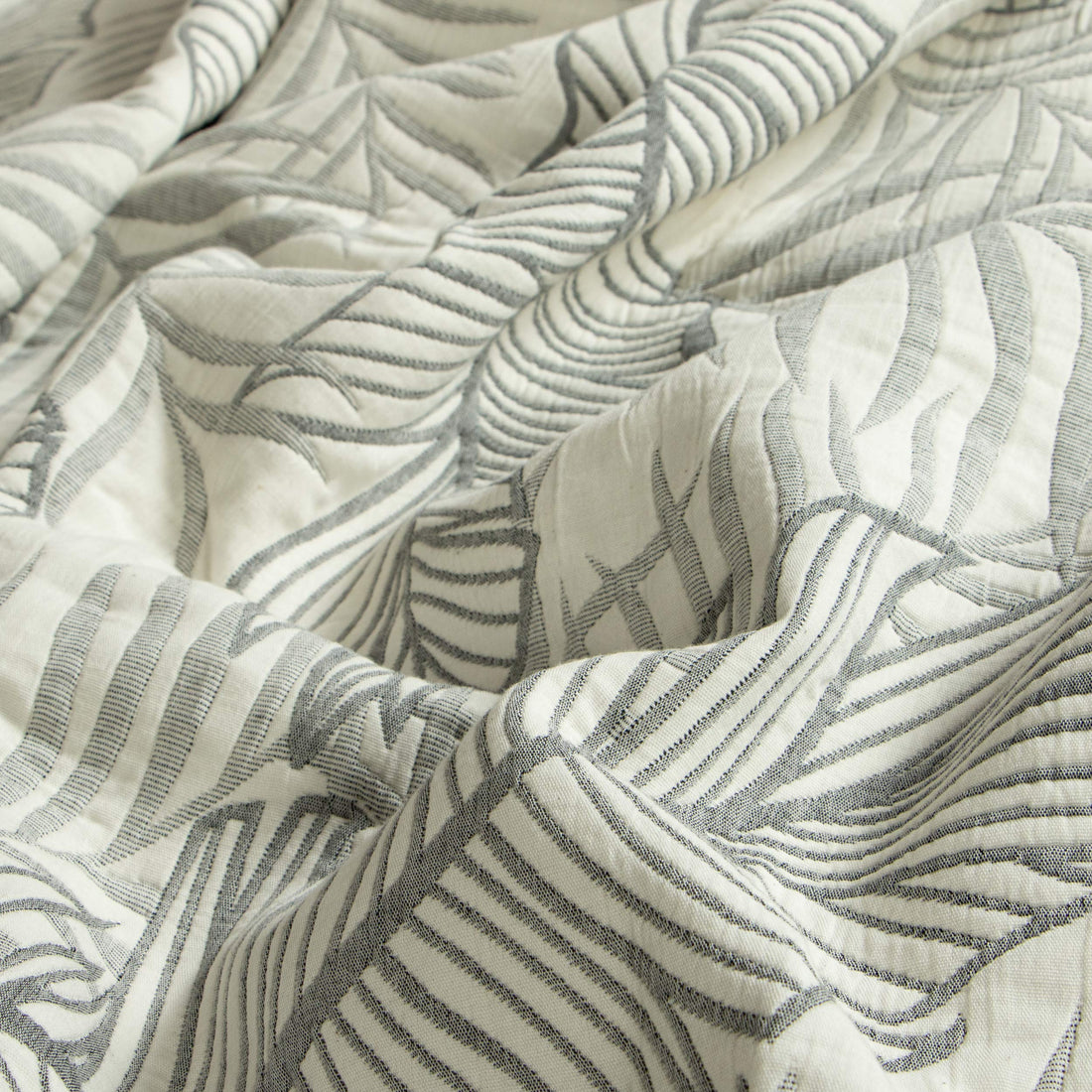 NTBAY Cotton Muslin Quilt – Queen Gray