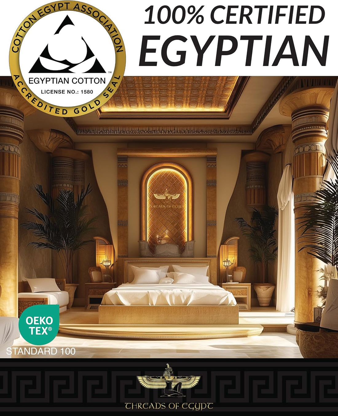 Egyptian Cotton Sheets – Queen, 1200 TC, White
