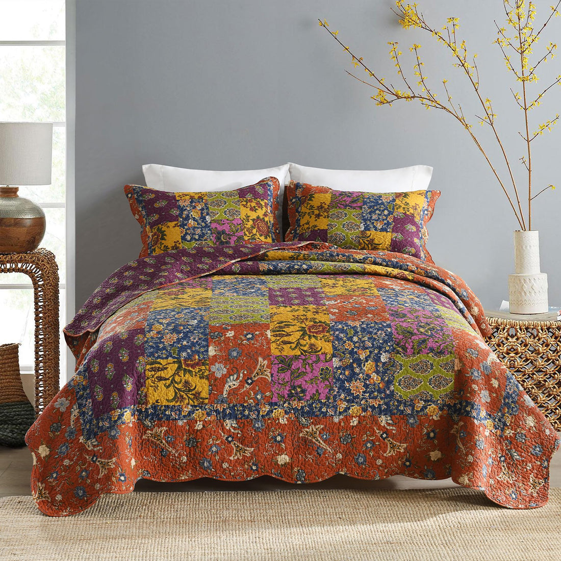 Secgo King Cotton Quilt Set