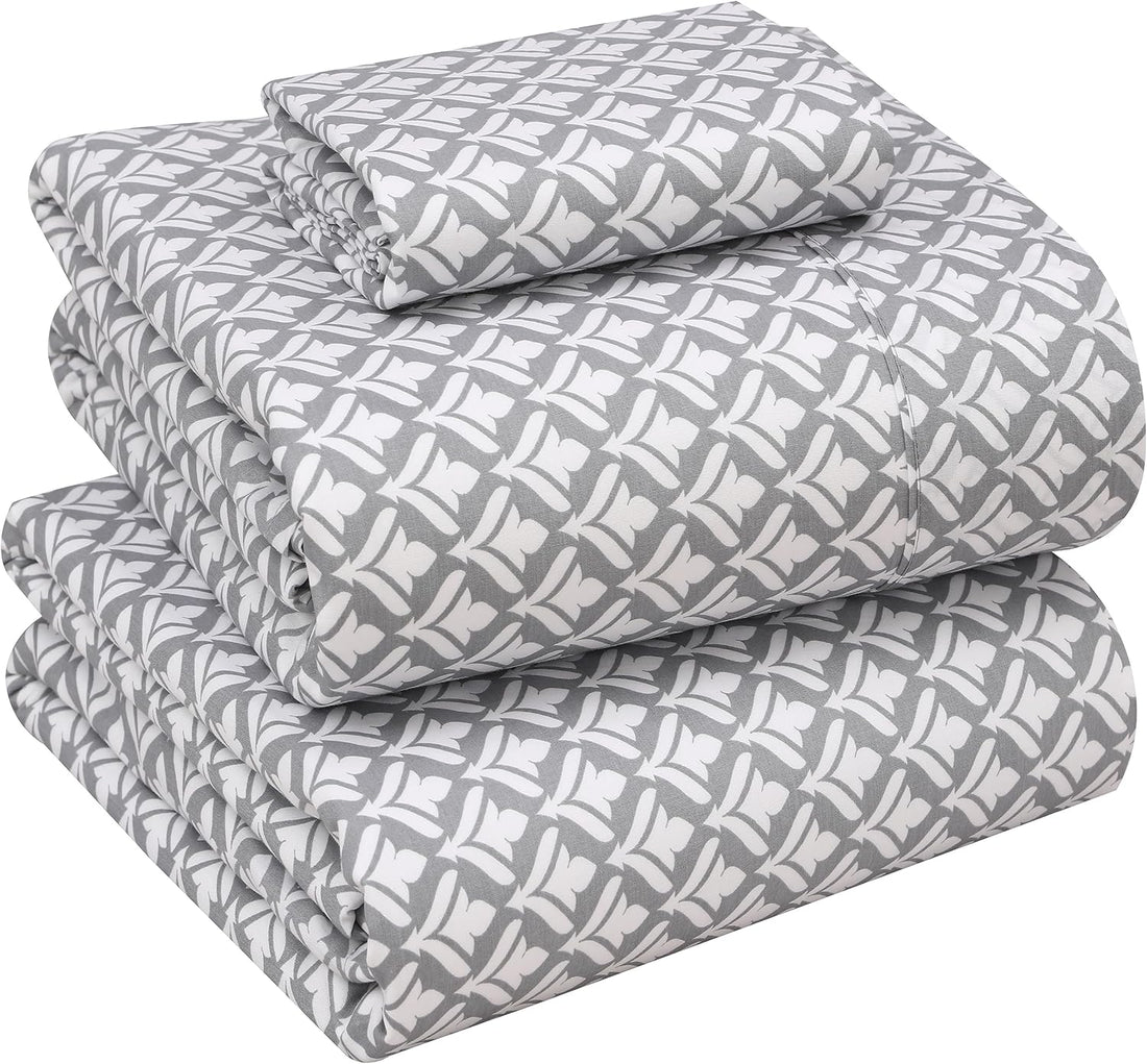 RUVANTI Split King Cotton Sheet Set – Floral, 5PC