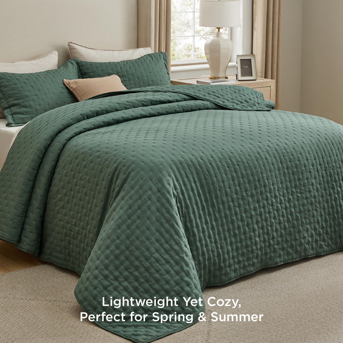 Bedsure Queen Quilt Set – White