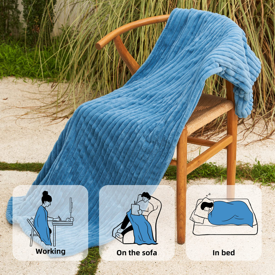 GOTCOZY Electric Heated Throw – Green, 50"x60"