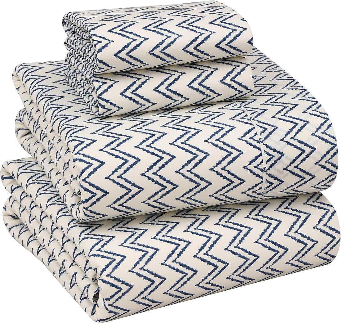 RUVANTI Split King Cotton Sheet Set – Floral, 5PC