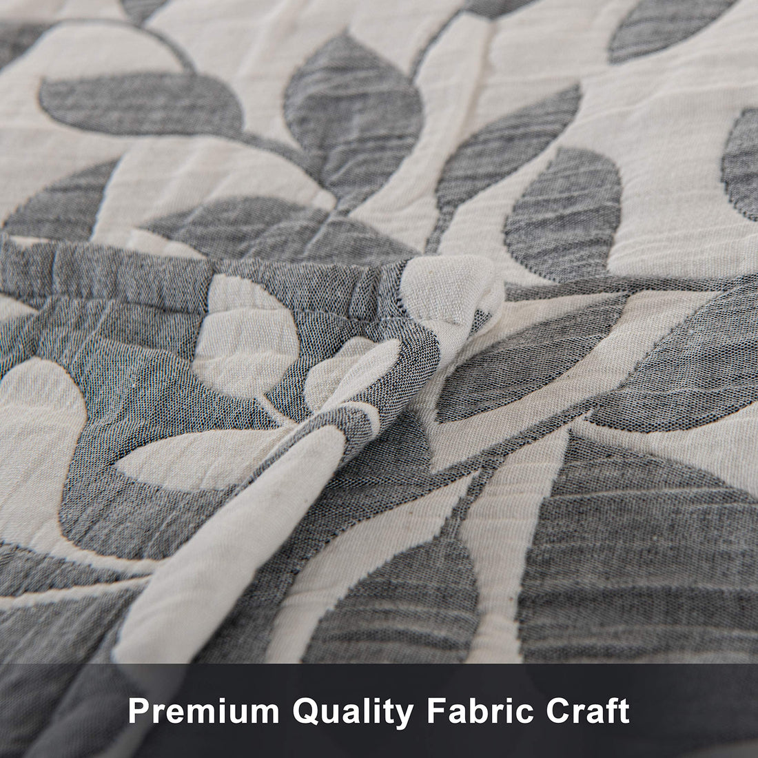 NTBAY Cotton Muslin Quilt – Queen Gray