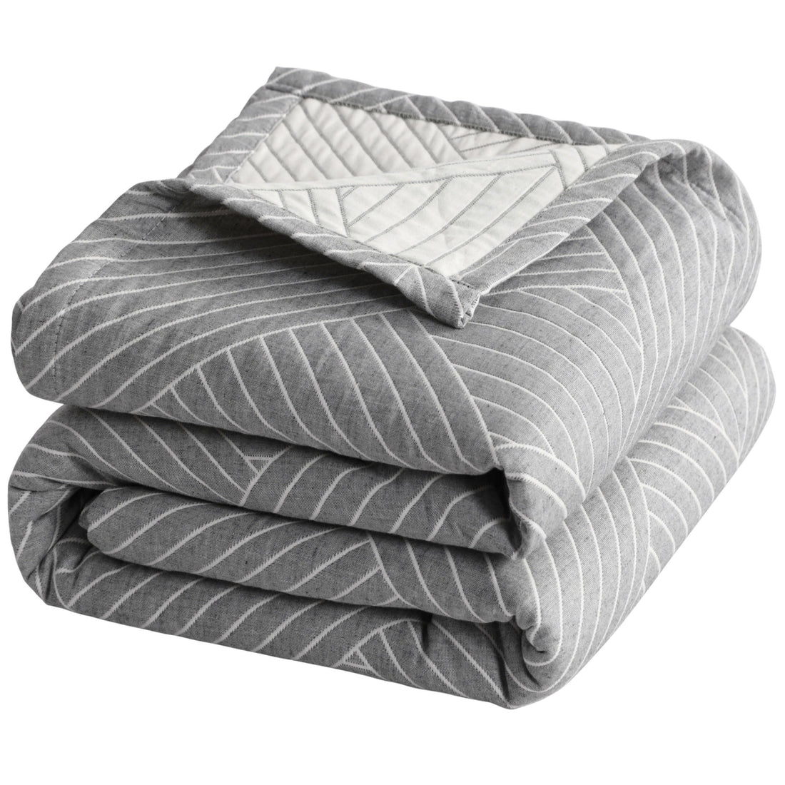 NTBAY Cotton Muslin Quilt – Queen Gray