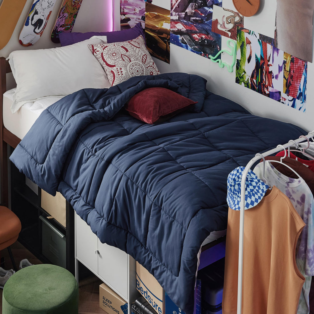 Bedsure Queen Comforter – White Down Alternative