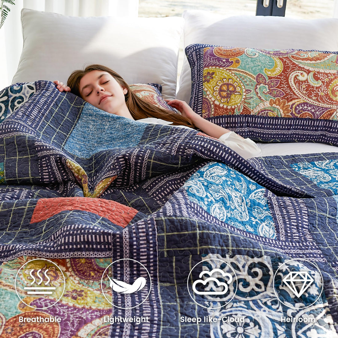 Secgo King Cotton Quilt Set