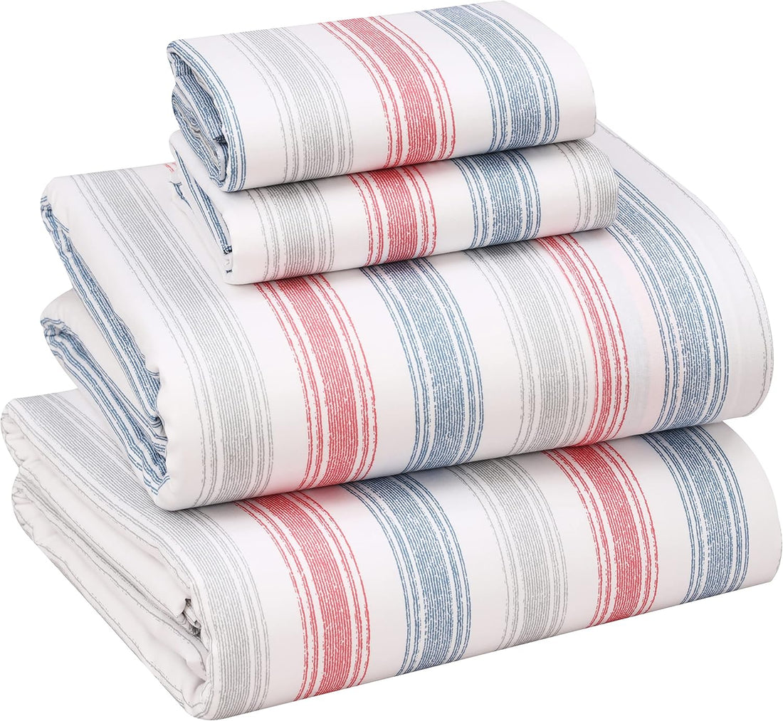 RUVANTI Split King Cotton Sheet Set – Floral, 5PC