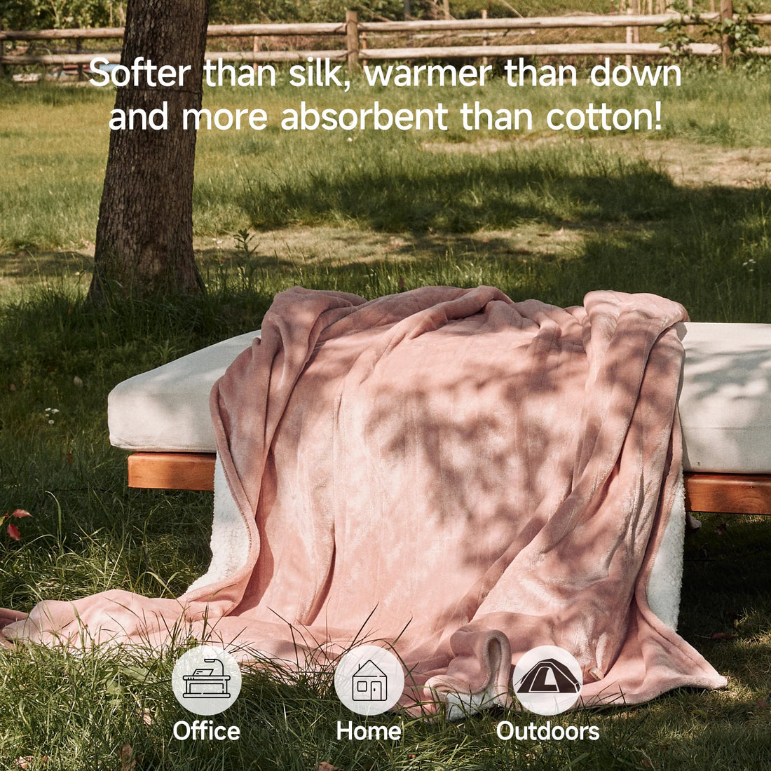 GOTCOZY Electric Heated Throw – Green, 50"x60"