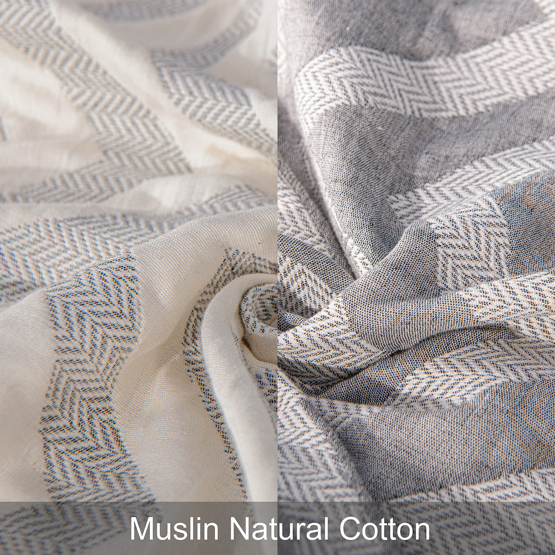 NTBAY Cotton Muslin Quilt – Queen Gray