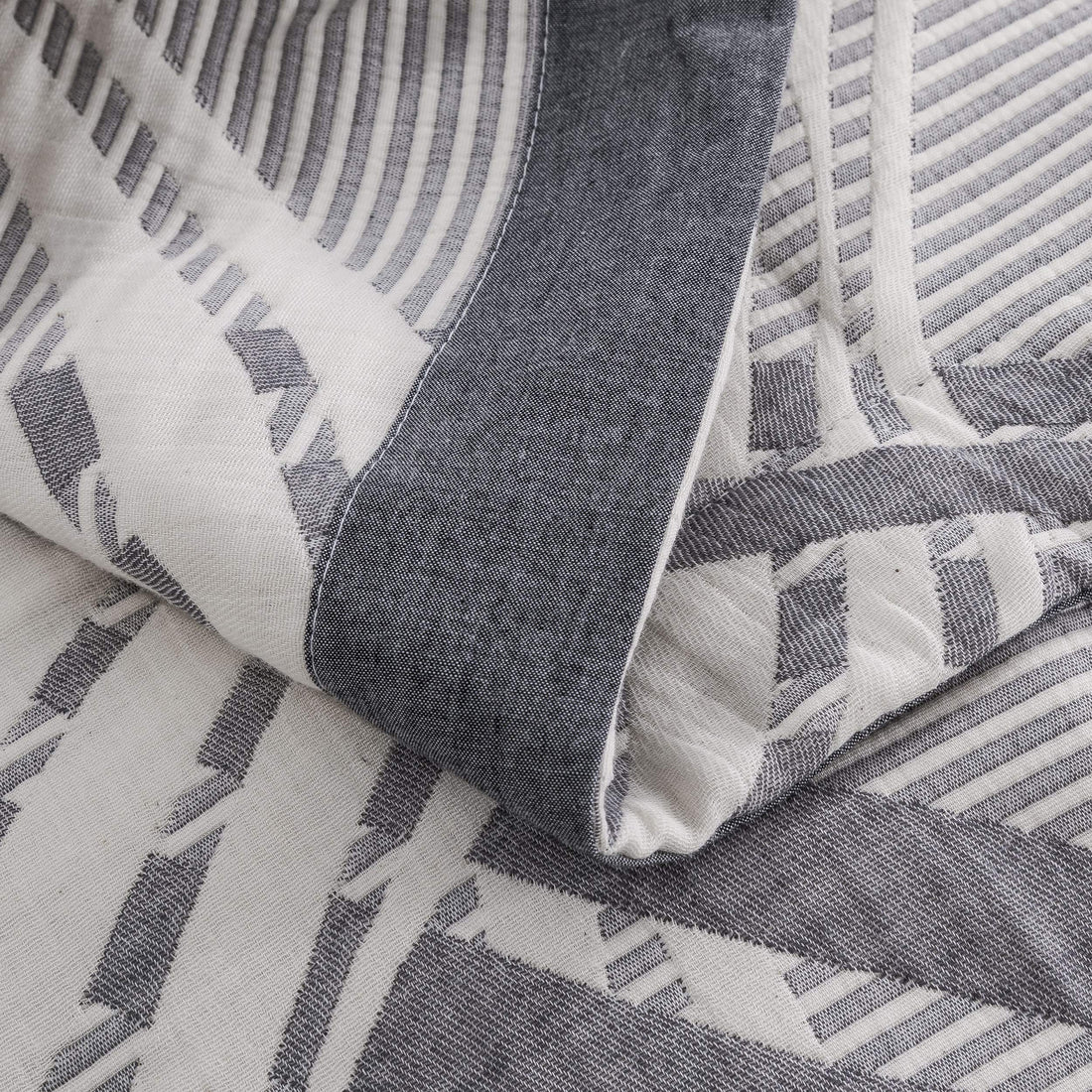 NTBAY Cotton Muslin Quilt – Queen Gray