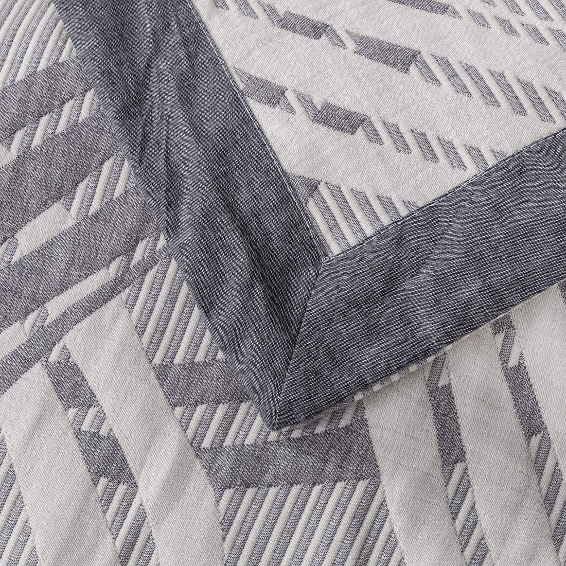 NTBAY Cotton Muslin Quilt – Queen Gray